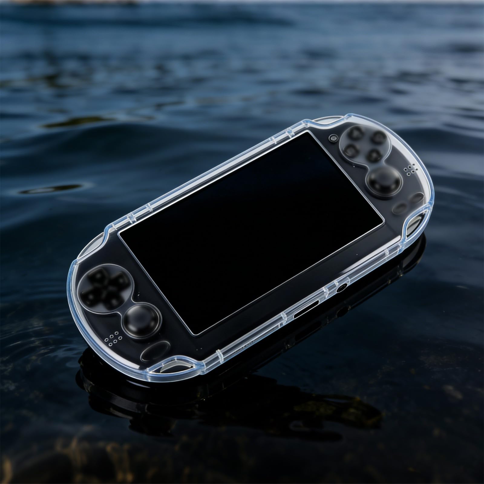 Clear Crystal Hard Shell Case Set for Sony PS Vita PSV 1000 PCH-1000 Game Console, Clear Protective Case with Tempered Glass Protective Films & Joystick Caps for Retro Game Enthusiasts — view 7