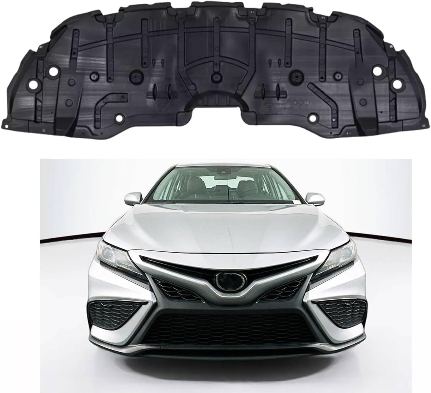 Front Engine Splash Shields Under Cover Fits for 2018 2019 2020 2021 2022 Toyota Camry Replaces# 5144106290