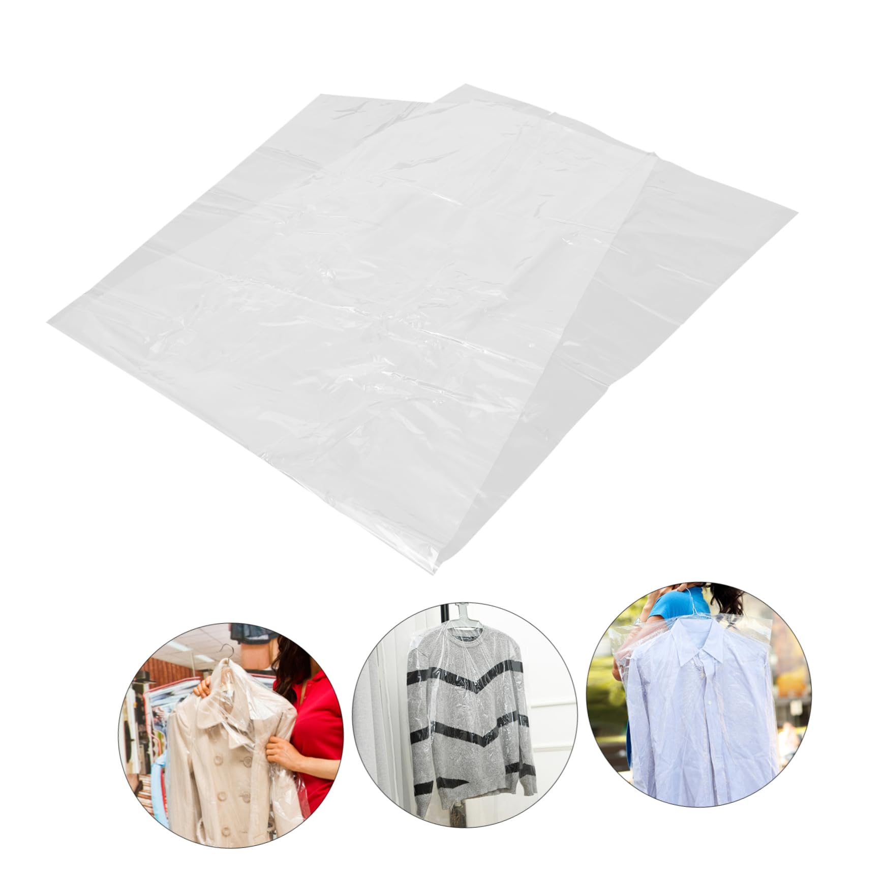 ULTECHNOVO 30piezas Funda Antipolvo para Ropa Transparente Bolsas de Almacenamiento para Trajes Vestidos y Abrigos Solución de Protección contra Polvo para Uso Doméstico y Viajes