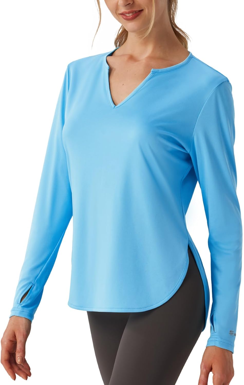 Women's Standard V-Neck UPF 50+Swim Rash Guard Shirt