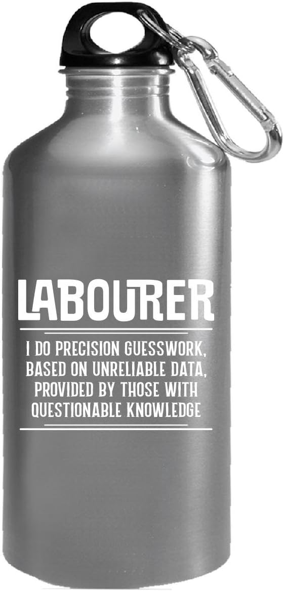 Labourer I Do Precision Guesswork Water Bottle Sports
