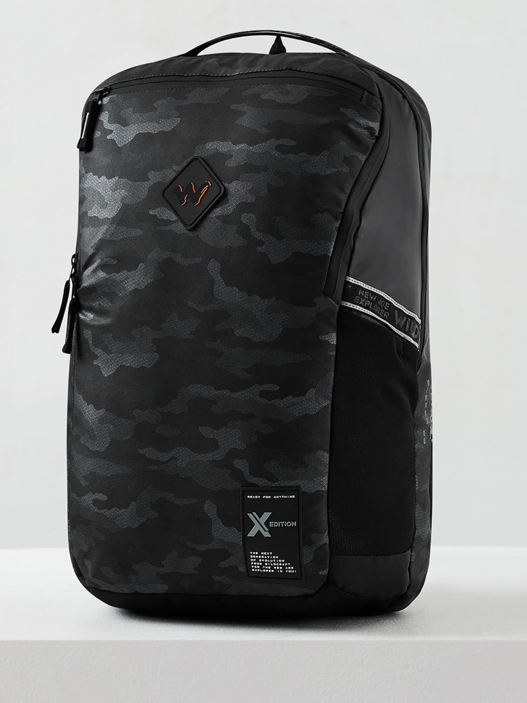 Wildcraft Polyester Torres Plus 23 Laptop Backpack for Travel, Gym, Office | Unisex Backpack with Rain cover | Bags for Mens & Womens (Met_Black,23 L)