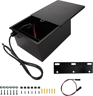 Upgraded Gate Opener Battery Box, Holds 2 12V 12AH Lead-Acid Batteries (Not Included), for 12/24V Gate Opener and Deer Feeder