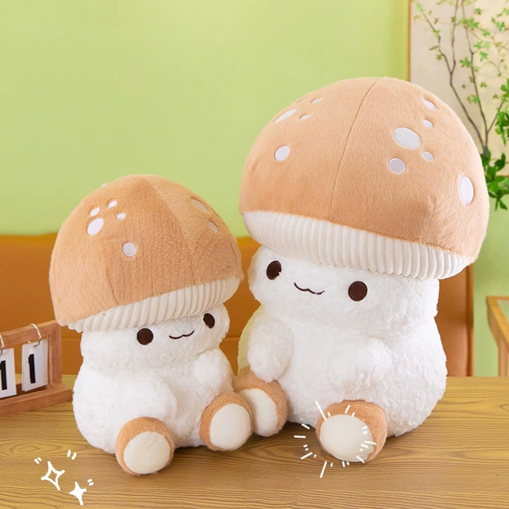 Fungo gigante di peluche realizzato in morbido tessuto per festival, celebrazioni e luoghi di intrattenimento. Fungo di peluche lavabile in lavatrice, di funghi, 55 cm-1.48 kg