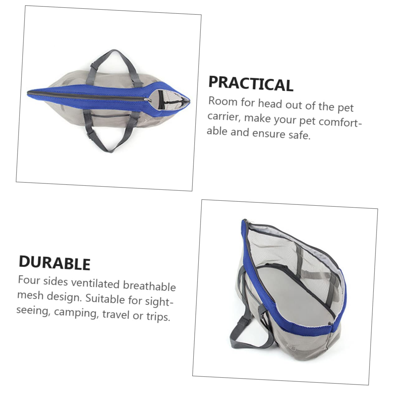 HOLIDYOYO 1Pc Breathable Mesh Pet Carrier Portable Dog Cat Travel Bag for Hiking and Shopping Capacity for Pets Up to Durable Design Comfortable and Ventilated