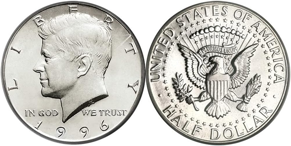 American Coin Treasures U.S. Coin Money Clip - Presidential Seal JFK Half Dollar Colorized Bill of Rights - Brass Moneyclip Layered in Silver - Holds Currency, Credit Cards, Cash