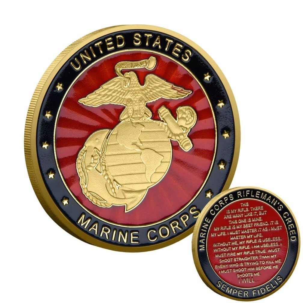 Moneta modlitewna USMC, prezenty piechoty morskiej dla mężczyzn moneta wyzwania USMC dla weterana piechoty morskiej USA