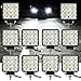 Produktbild HJ 10x 48W LED Arbeitsscheinwerfer 4320LM Zusatzscheinwerfer LED Scheinwerfer IP67 Offroad Wasserdicht Flutlichtstrahler 12V 24V [Energieklasse A++]