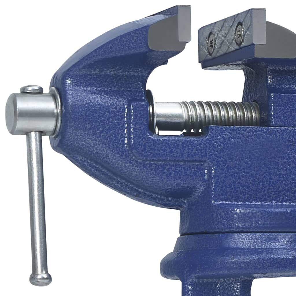 Morsa da banco da lavoro in ghisa da 60 mm con rotazione a 360°, morsetto stabile per lavori di legno e metallo, ganasce robuste, strumento di serraggio versatile per falegnami e modellisti