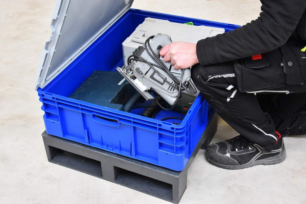 Stapelbehälter stark 800x600x320 mm | Eurobehälter | Stapelbox Farbe blau