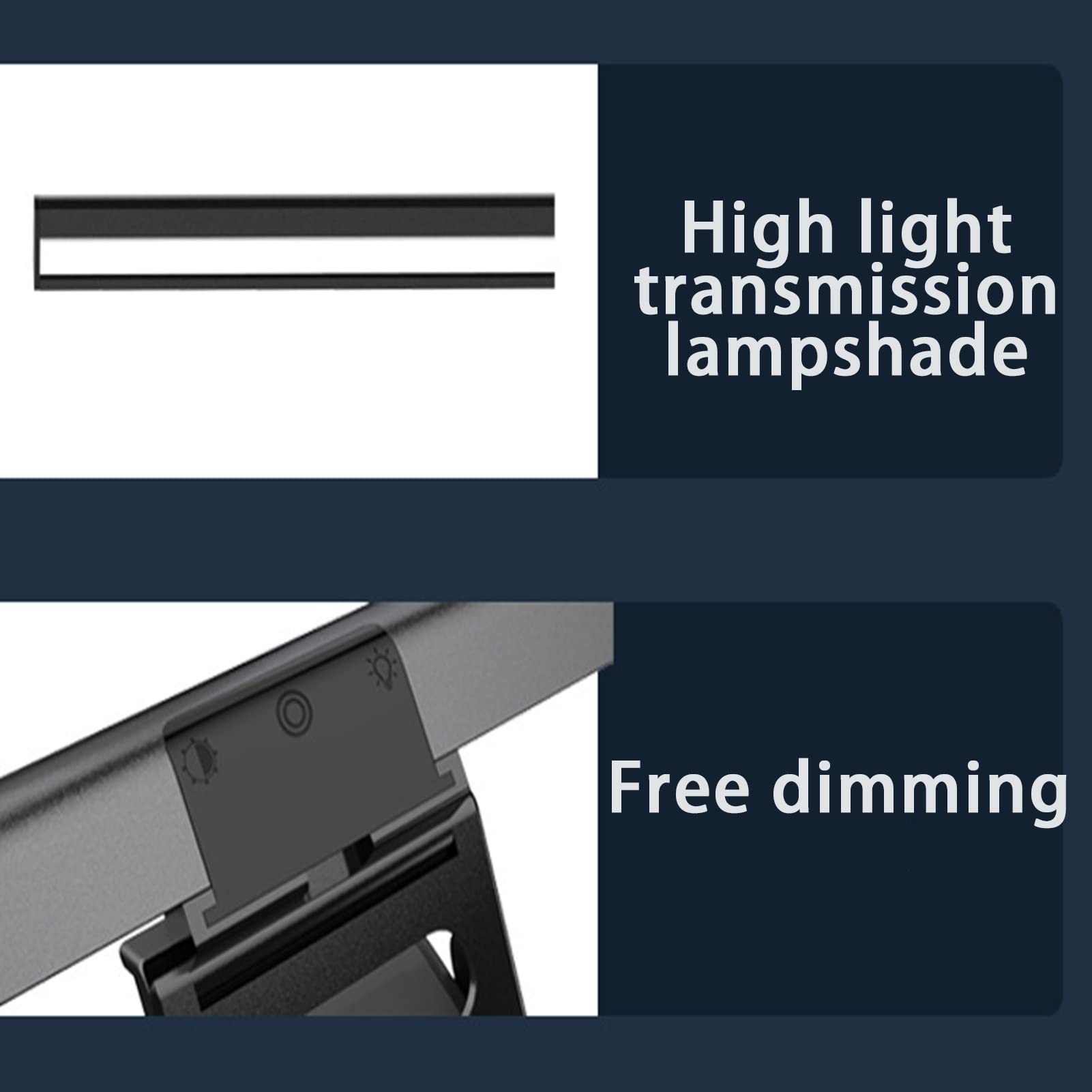 HEATED Laptop Monitor Lampada, Wodgreat Lampada da Lettura Luce LED Scrivania for la Protezione degli Occhi USB Luce Monitor con Regolazione Manuale Lampada for la