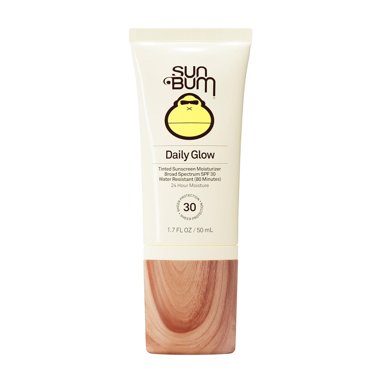 Sun Bum Daily SPF 30 Glow Sunscreen Face Lotion - Moisturizing Facial Sunscreen - Tinted - Dewy Finish - Hawaii 104 Act Compliant (Made without Octinoxate & Oxybenzone) - Travel Size - 1.7 oz