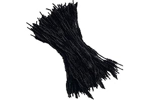 Pack of 100 Pipe Cleaners Fuzzy Bumpy Chenille Stems for Creative Handmade DIY Art Craft
