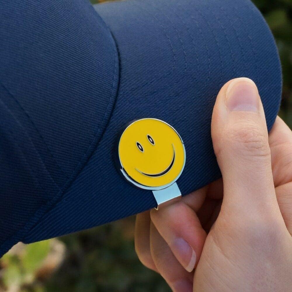 Zalati Clip per Cappello Magnetico Rimovibile per Pallina da Golf Accessori Faccina Sorridente