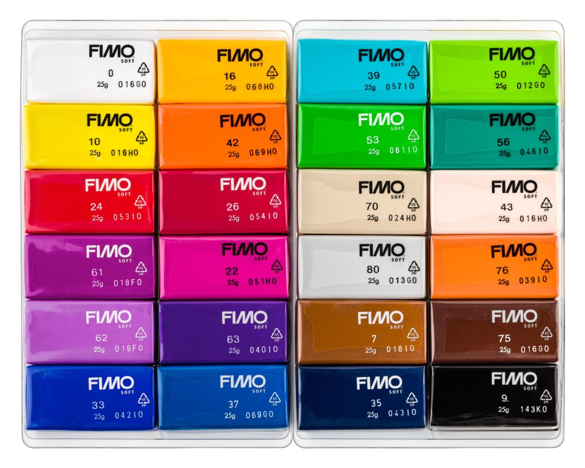 STAEDTLER Modelliermasse Set Basic & Pastel Colours – Weiche ofenhärtende Knetmasse für Einsteiger – 36 Halbblöcke à 25 g in abgestimmten Farben – Vielseitig für Schmuck und Deko
