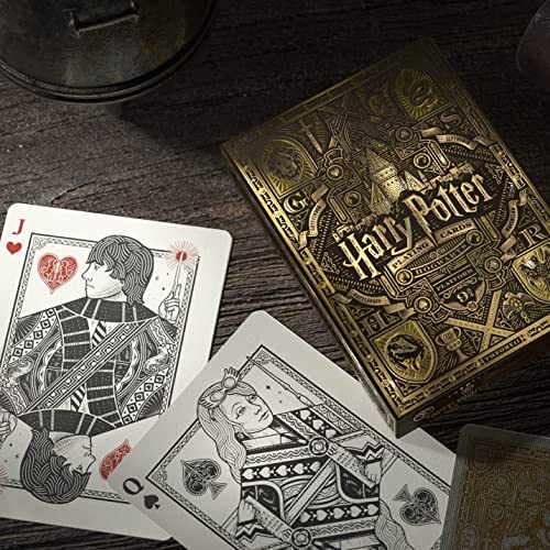 Image of MilesMagic Harry Potter Playing Card Game Limited Edition Premium Series Poker Collectible Deck By Theory11 (Yellow-Hufflepuff) For Teen|Pack of 1