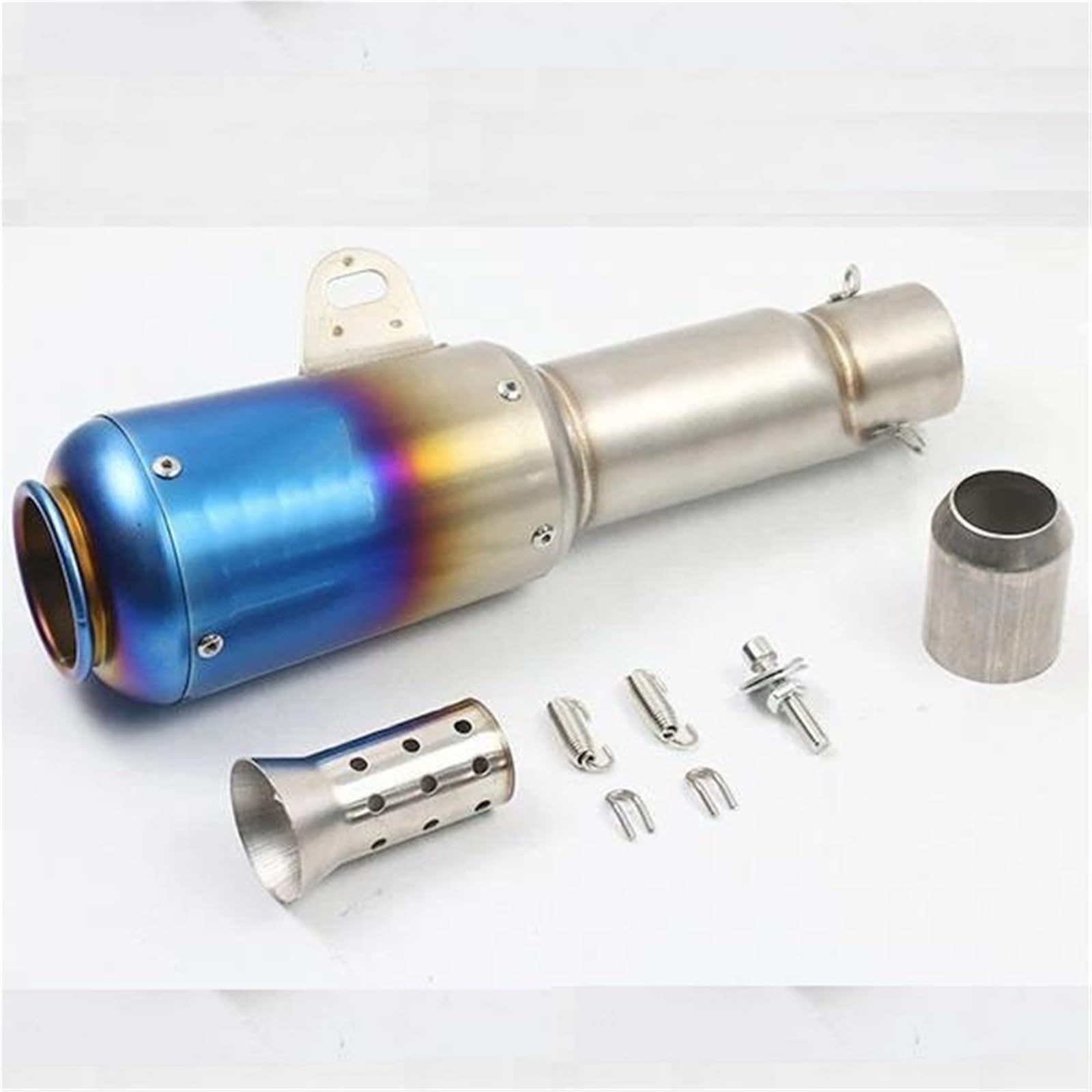 EQJSHL Motorcycle Exhaust Pipe For H&onda CRF 230 NC750X NC 750X NC750 X 51MM Exhaust Muffler Pipe Escape Tube Exhaust Silencer(BLUE,X-2)