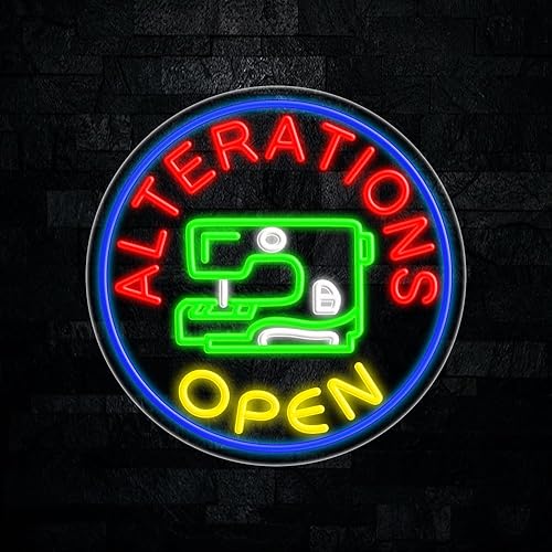 Alterations - Letrero de neón LED de 26 pulgadas de largo x 26 pulgadas de alto #31837