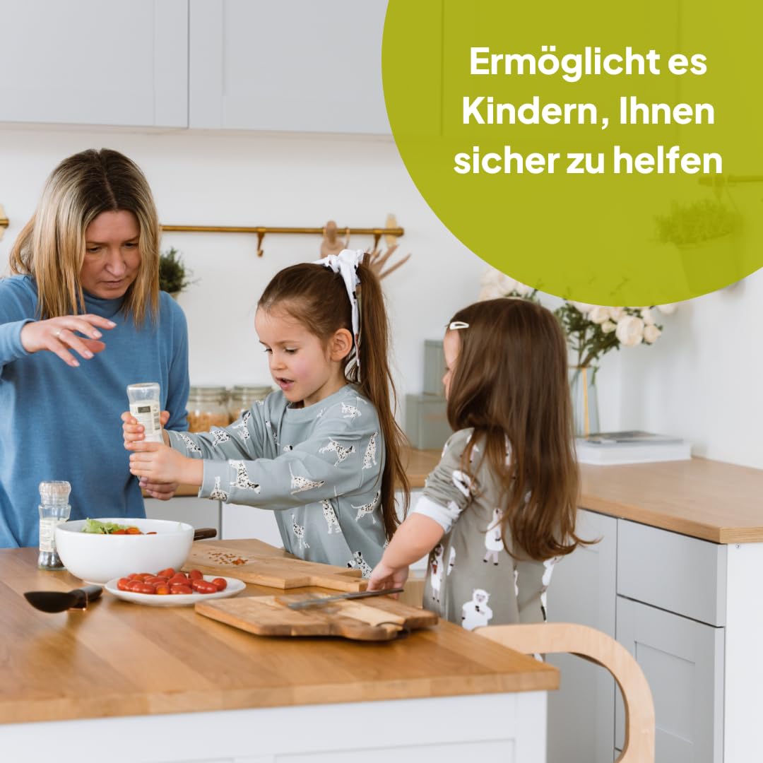 Ette Tete STEP'n'SIT® • Wandelbare Montessori Lernturm + Tisch, 2 in 1 (Hölzern, mit Silberverschlüssen)