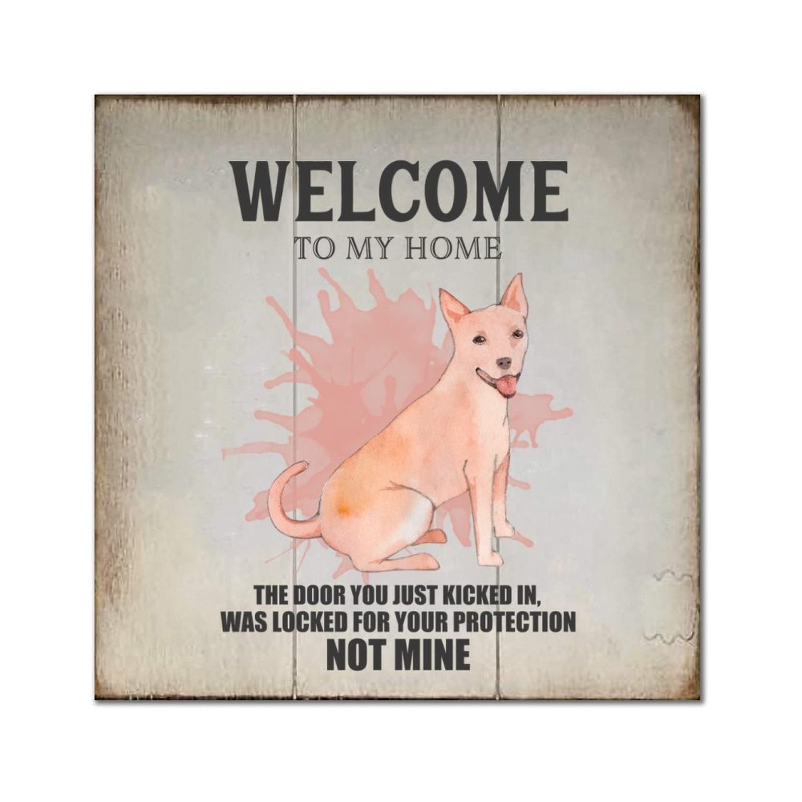 Plaque en bois Welcome to My Home de décoration murale pour salon et idée cadeau pendaison