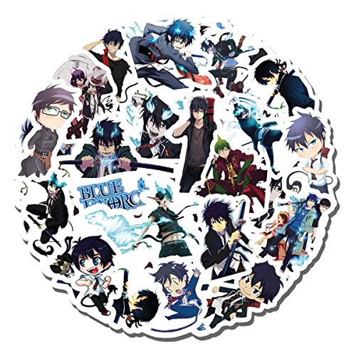 amazon com 20 pcs stickers pack blue aesthetic exorcist vinyl colorful waterproof for water bottle laptop bumper car bike luggage guitar skateboard electronics