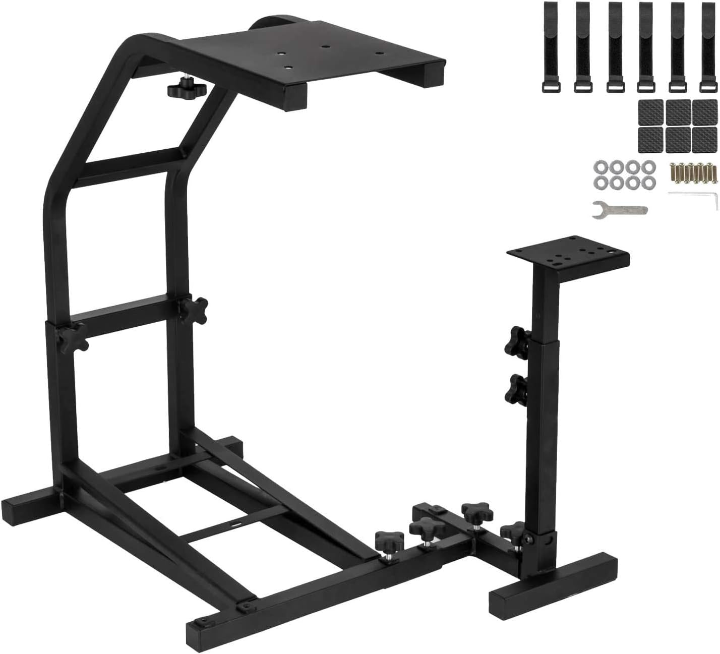 Racing Wheel Stand Height Adjustable Driving Simulator Cockpit Compatible with Logitech G25, G27, G29, G920 Gaming Cockpit