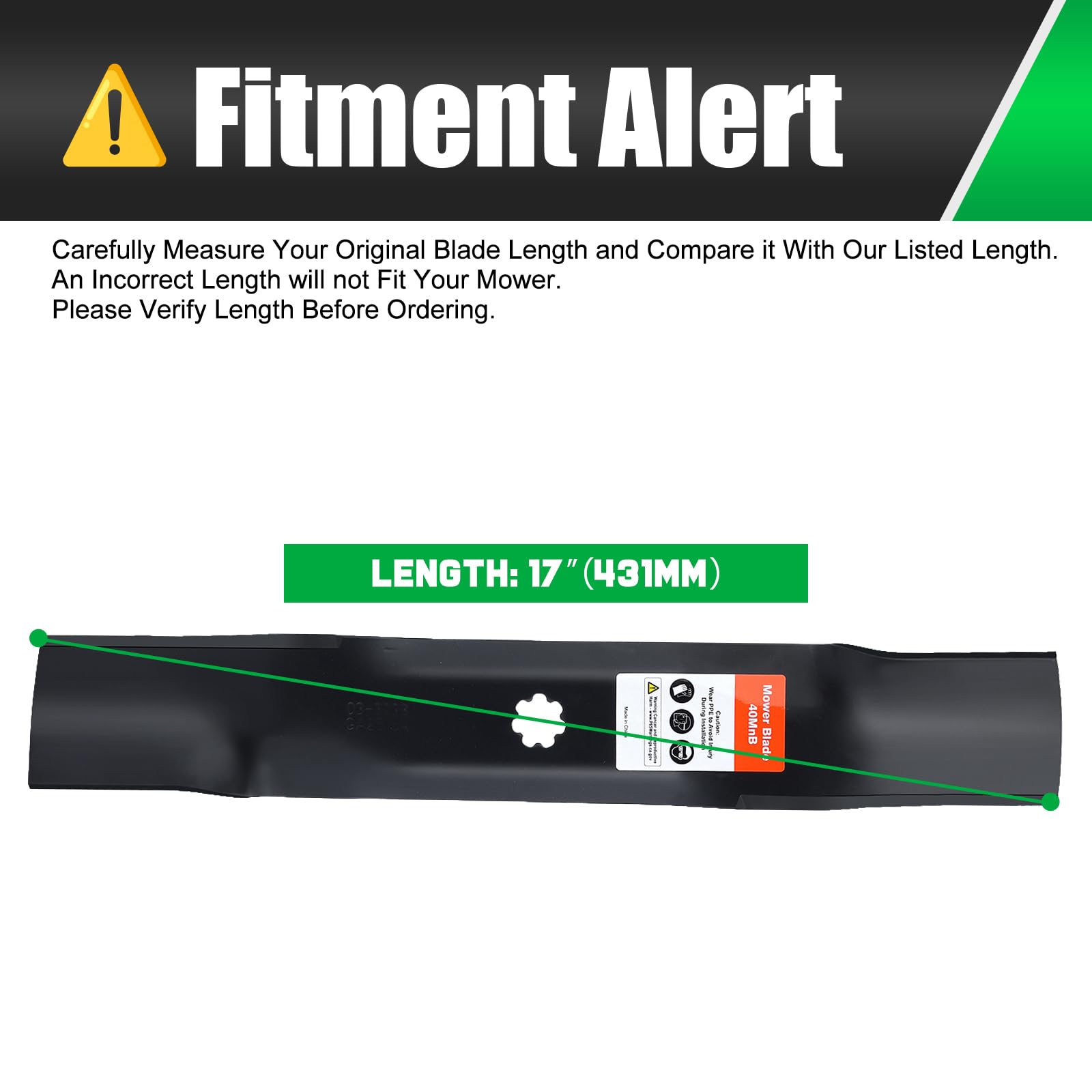 Grasscool LA145 48 Pulgadas cortacésped Cuchilla para John Deere LA155 155C D140 LA140 E150 E160 48 Pulgadas de Repuesto para cortacésped GX21784 GY20852 AM137757 AM141035 (Paquete de 3)
