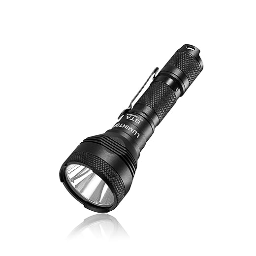 LUMINTOP GTA 1919 feet Pocket Thrower Mini EDC Flashlight 85000cd High-Intensity LED Torch, 550 Lumens Max Runtime 60 Hours AA Flashlight IPX-8 Waterproof Mini LED Light with Pocket Clip