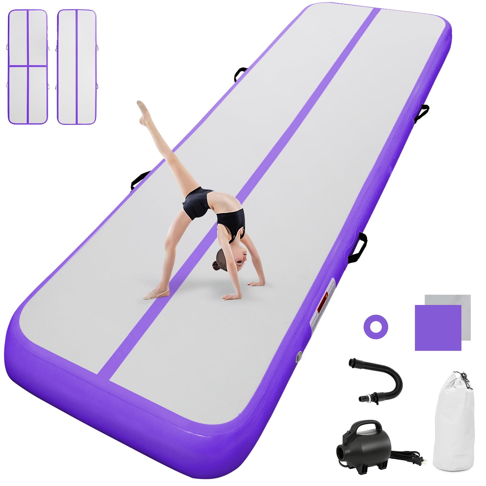 airtrack matte mit elektrischer Luftpumpe 10cm hoch 6M Tumbling Matten Aufblasbare turnmatte Matte gymnastikmatte Yogamatte Camping Trainingsmatte