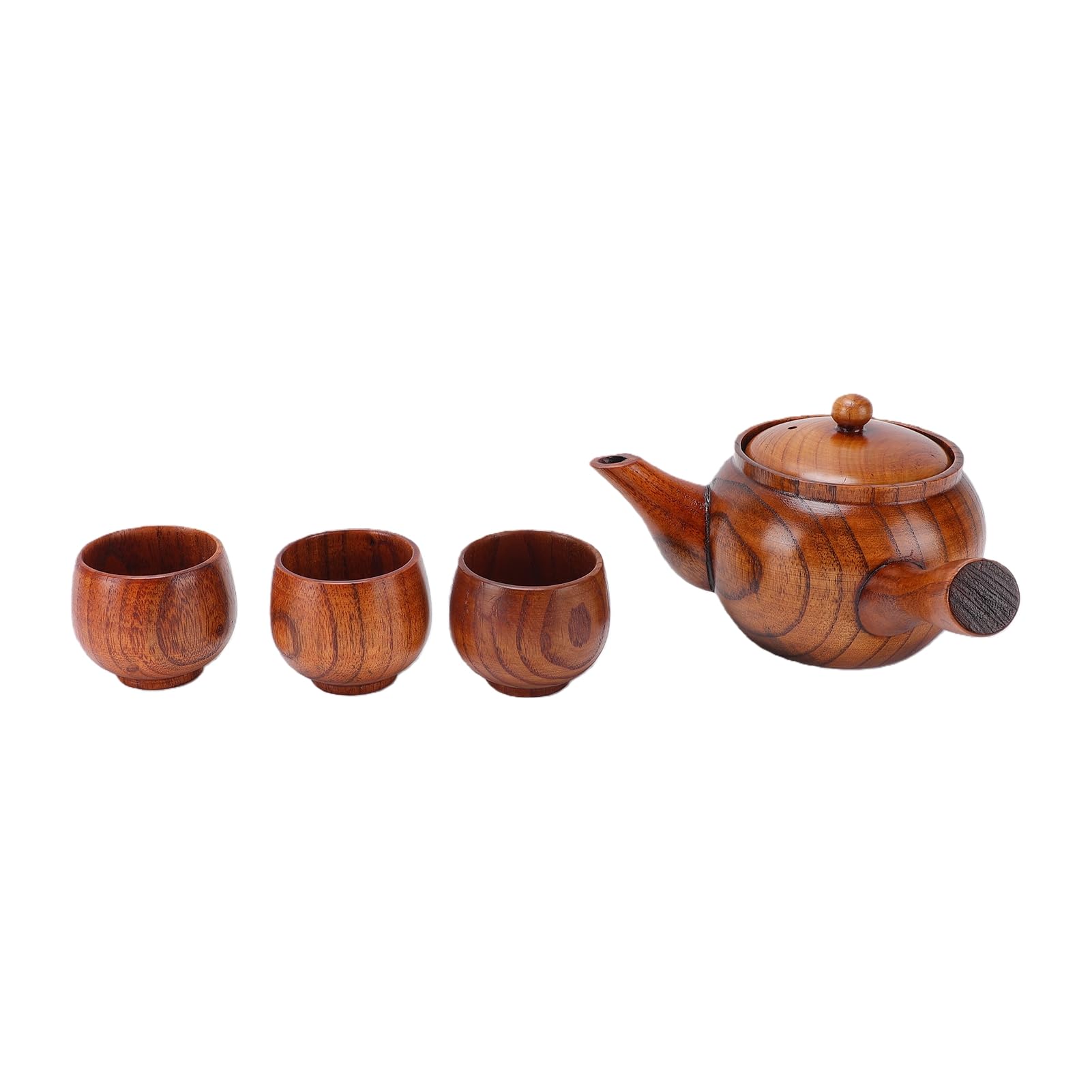 Schimer Set da tè Gongfu in Legno con Teiera, 3 Tazze e Colino per 2-3