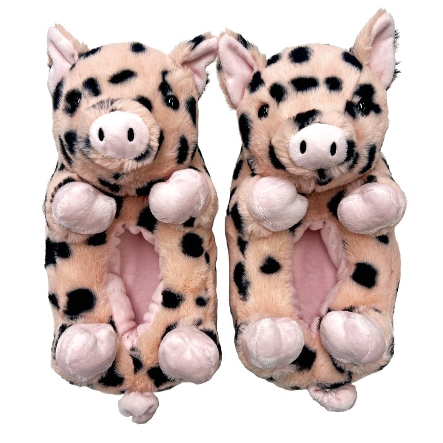 Image of Kids Animal Slippers, Soft Fuzzy Cozy House Shoes