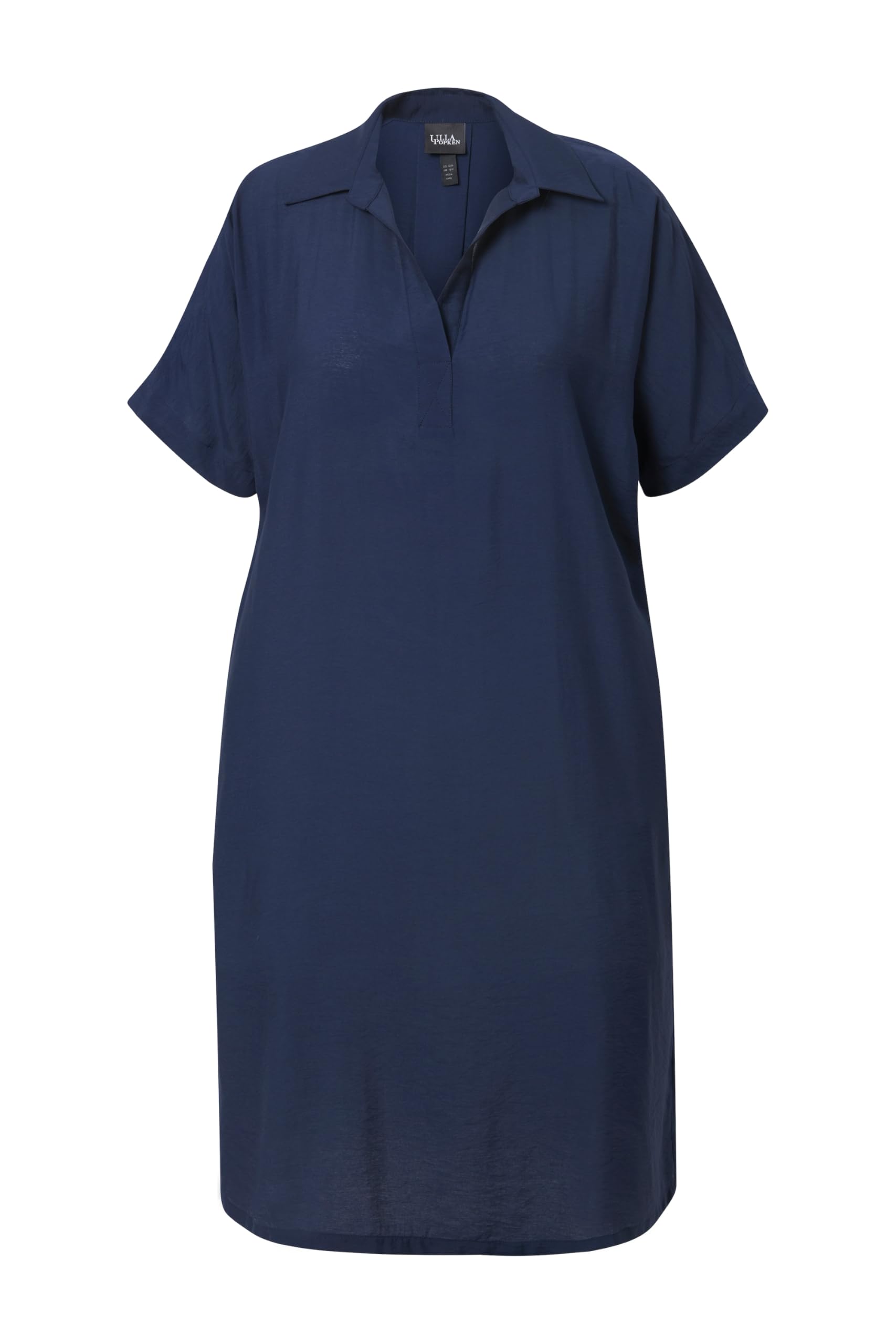 Ulla Popken Polokleid Mit Schlitz Am Ärmel Robe Polo avec Fente sur Les Manches Femme (Lot de 1)