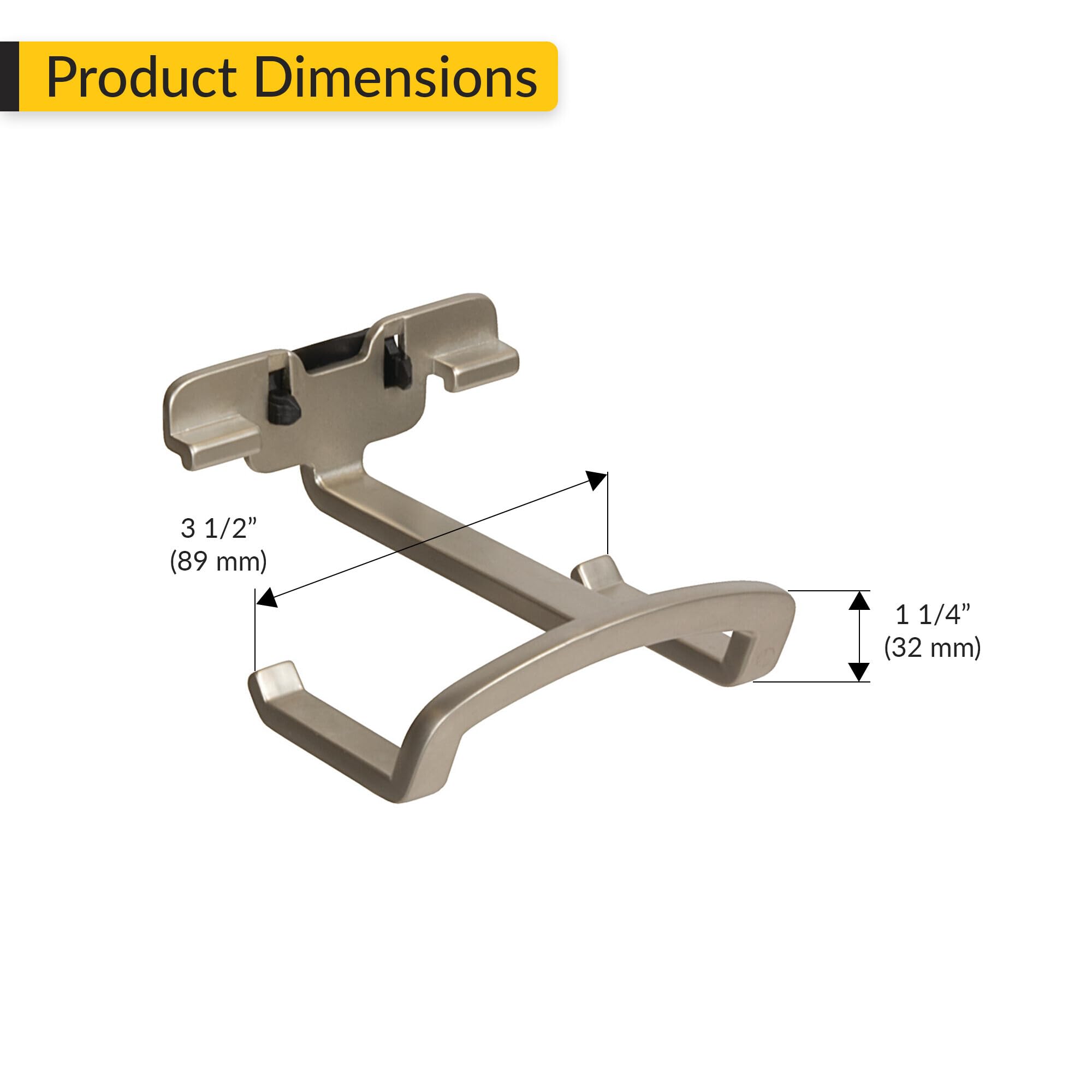 Brixwell QIHL-001 Shoe Hook, Wall Mount System Matt Nickel Finish