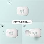 Petrichor Plaque murale de thermostat Nest - Compatible avec Google Nest Thermostat 2020 - Kit de grille de thermostat Nest, Couverture murale de plaque de thermostatique Nest Accessoire facile d'installation - Snow