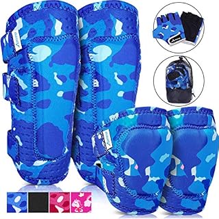 MOVTOTOP Knee Pads for Kids, Soft Kids Knee and Elbow Pads with Gloves