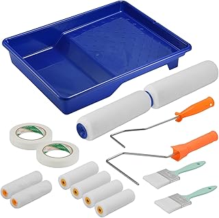 Paint Brush, Paint Tray, Roller Paint Brush, 15 Piece Home Painting Supplies, Foam Brush, House Painting Tray, Painting Tools