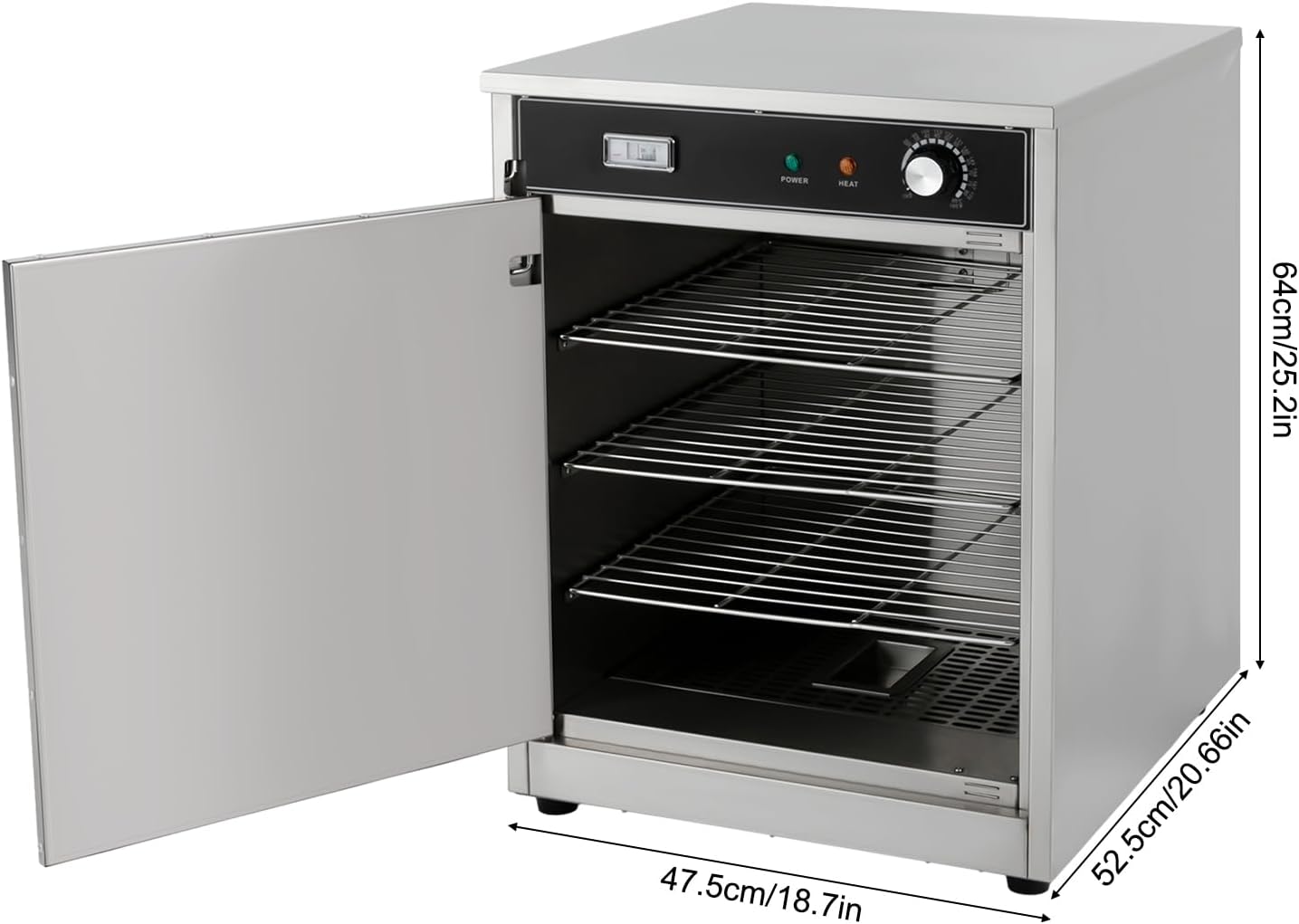 Electric Food Warmer, 600W Heated Holding Cabinet Concession Hot Food Holding Case Food Warming Cabinet, 4-Compartment Hot Box Food Warmer Food Heater Insulated Food Pan Carrier Warming Oven
