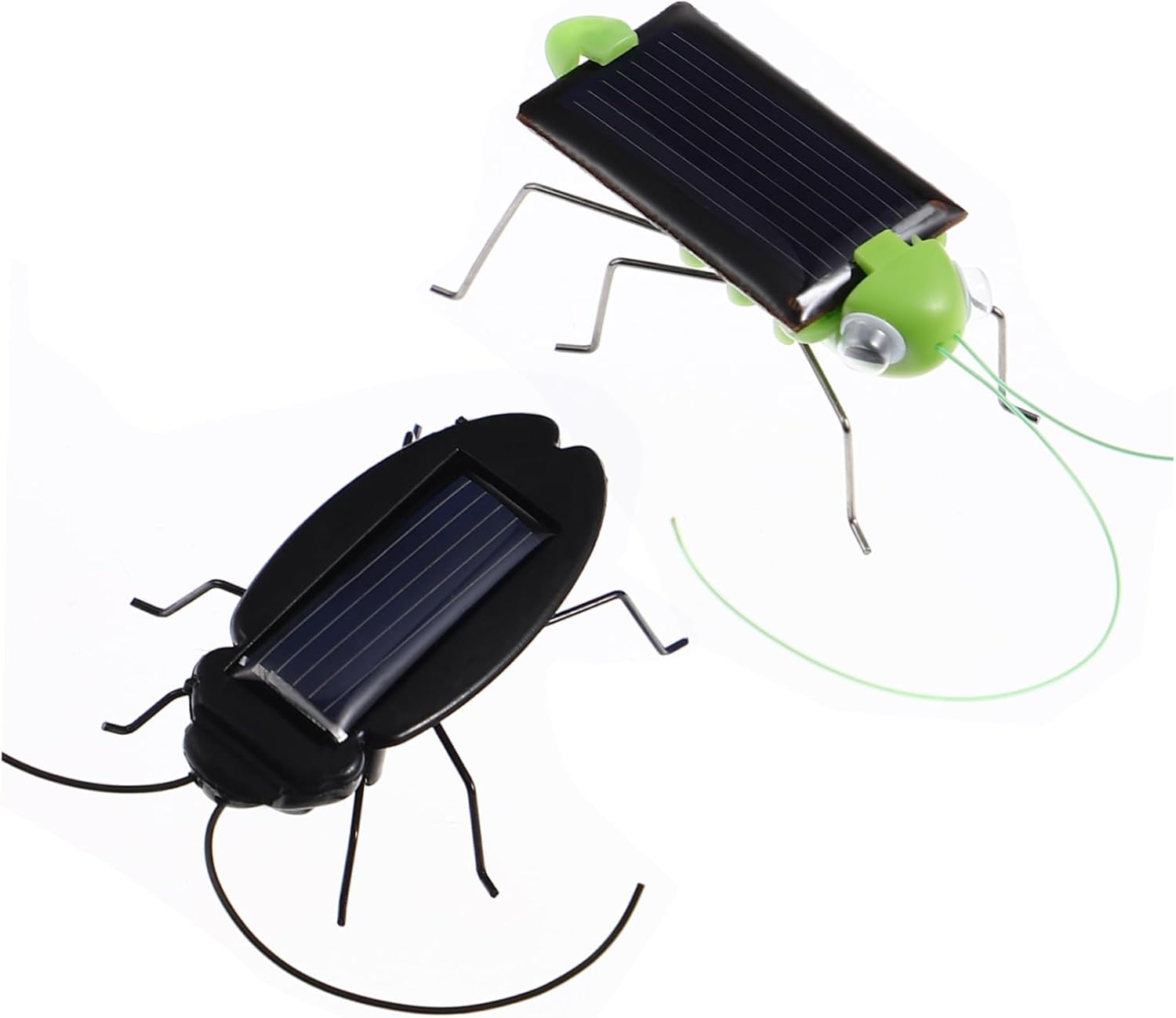 2pcs Solar Powered Car Toys Solar Powered Robot Insects Toy Simulation Tricky Toys Fake Toy for Kids