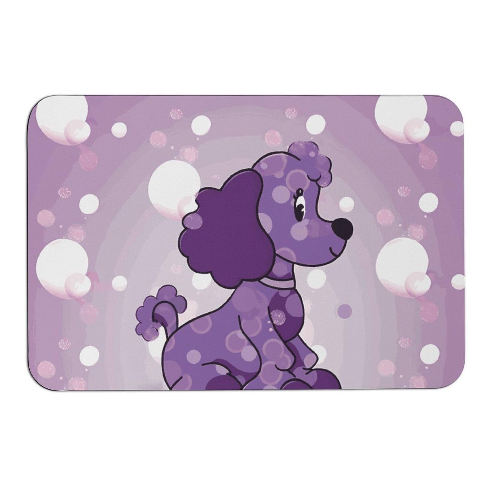 Tapis absorbant motif caniche violet paillasson extérieur intérieur
