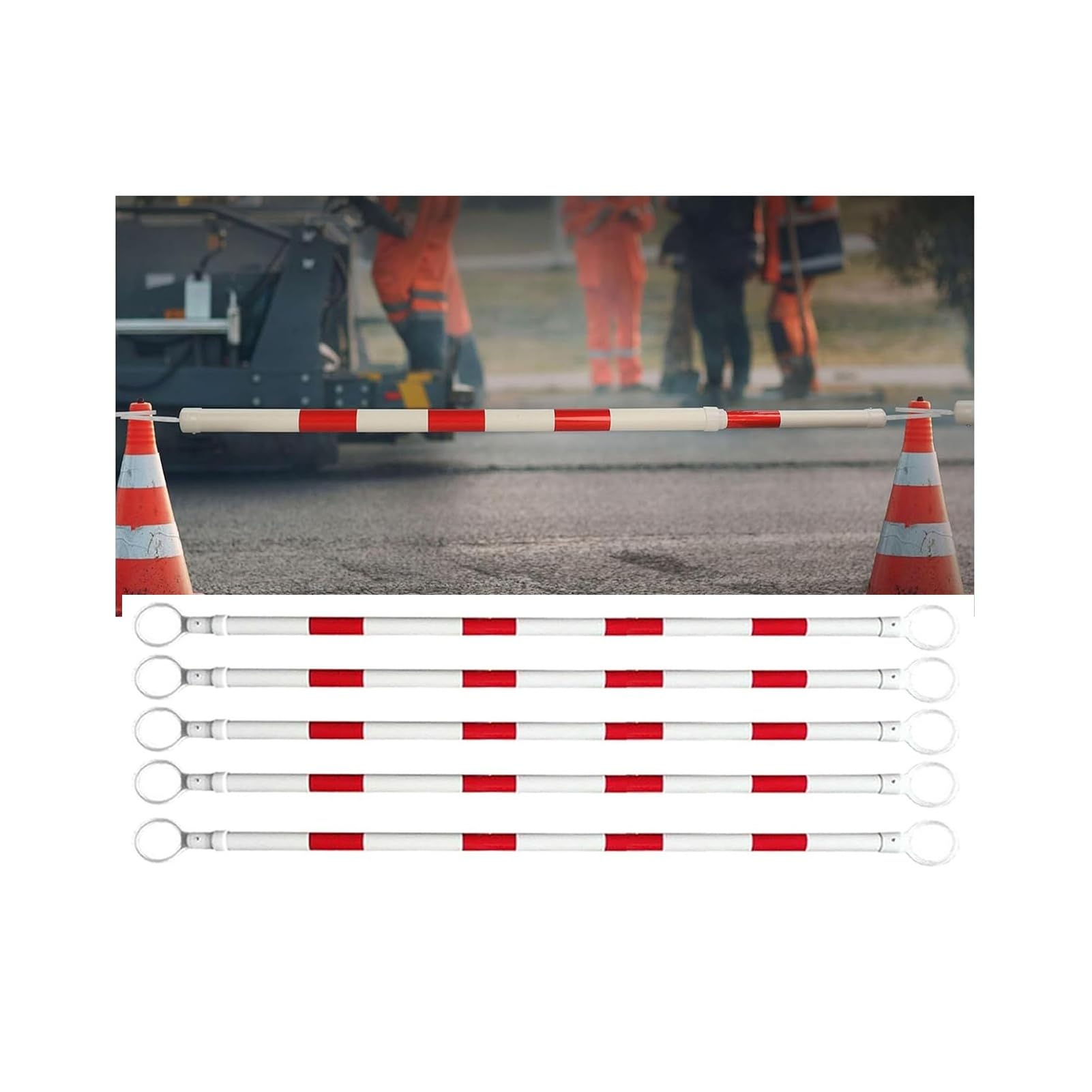 Barre de signalisation télescopique pour cône de chantier et balisage de parking réglable