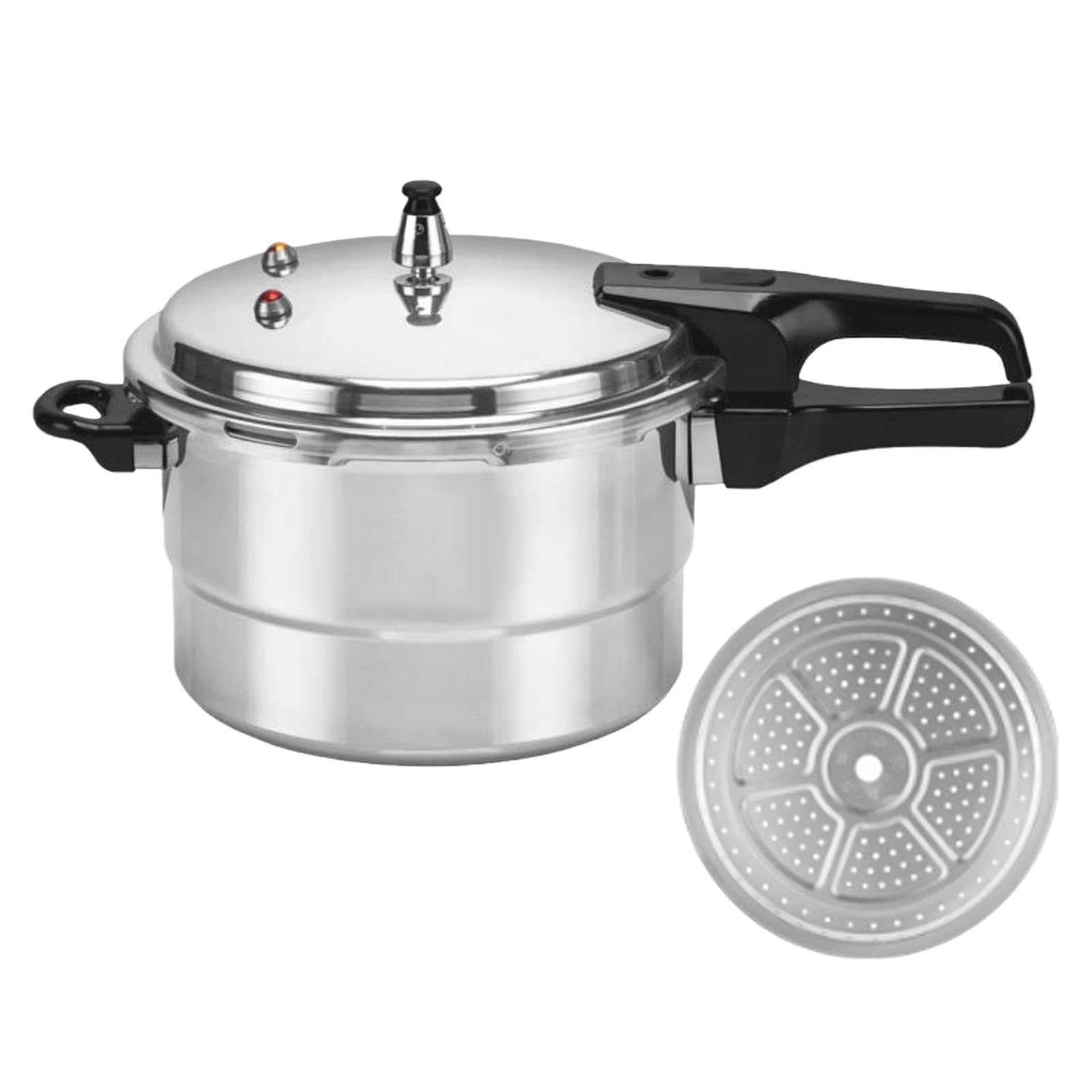 Olla a Presión para Todo Fogón Aleación de Aluminio para Verduras, Carne, | Cocedor Granos 5L Con Vaporera Multiusos Cocción Rápida Carne Aves Mariscos Para Cocina Doméstica Y Rest