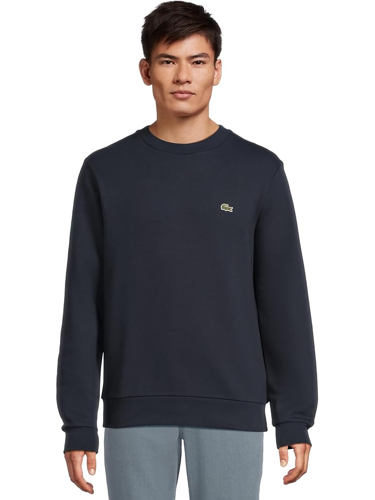 Navy Lacoste Classic Fit Fleece Sweatshirt
