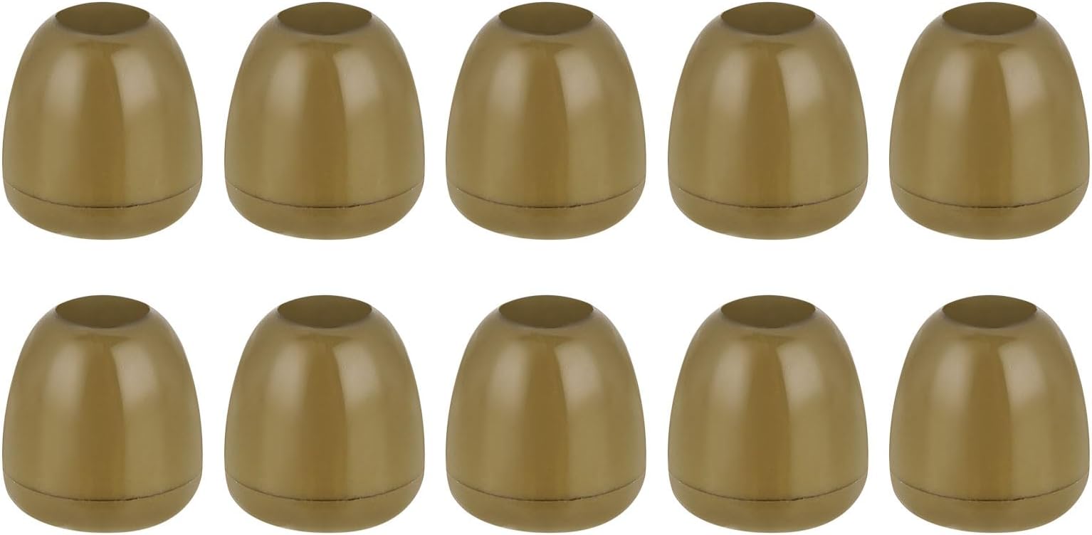 20Pcs Plastic Bell End Stoppers, Cord Ends Lock Toggle Cap End Stopper Rope Fasteners for Clothes Backpack Drawstring, Dark Green