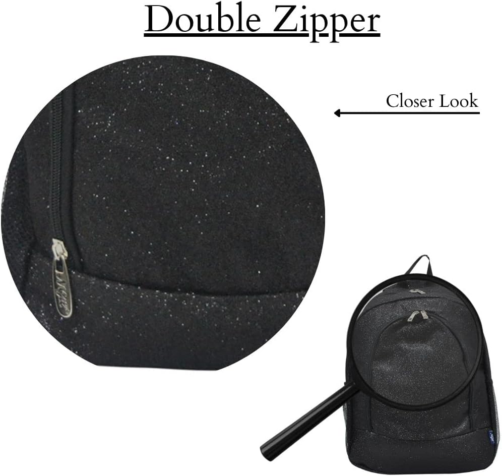 NGIL Canvas School Backpack (Glitter-Black)