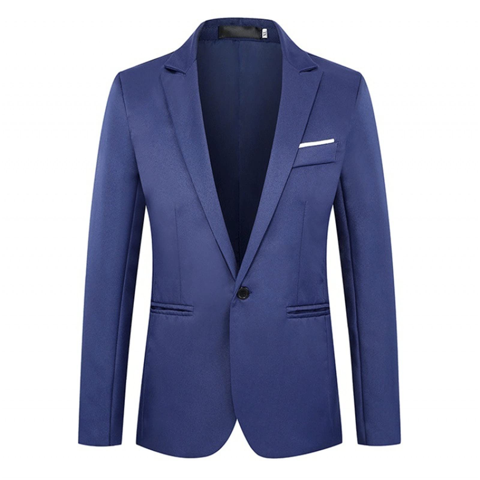 Blazer Homme Foweknow - Veste Sport Un Bouton - Coupe Droite - Col En V - Pour Bureau Et Extérieur