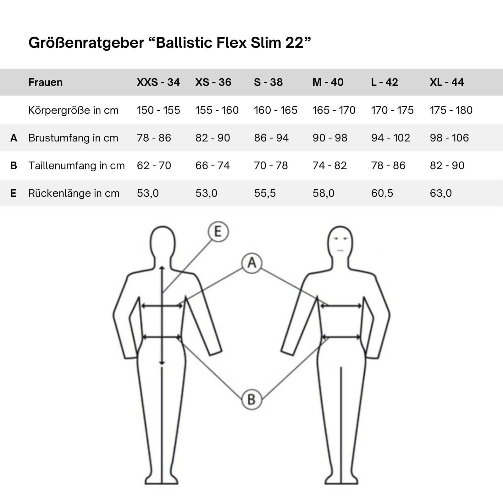 Komperdell Ballistic Flex Fit Slim RL24 Damen Rückenprotektor Protektorenweste ergonomisch leicht automatische Weitenregulierung