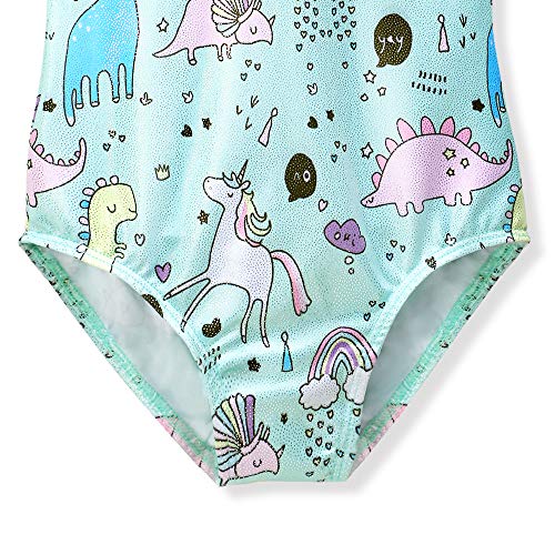 HOZIY Gymnastics Leotards for Girls Toddlers Kids Sleeveless Tumbling Outfits for Dance Print