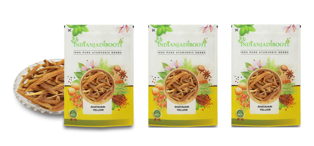 IndianJadiBooti Shatavari Yellow | Natural Satavar Herb For Hormonal Balance & Reproductive Health | Peeli Shatavari Root | 3 Packs of 900 Grams (B08Y77KQGQ) Amazon Price History, Amazon Price Tracker