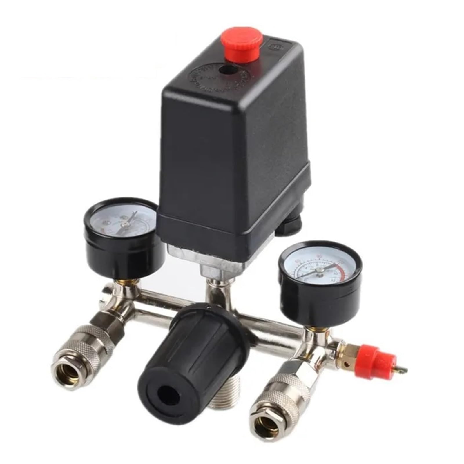 presostato del compresor Bomba compresora de Aire de 220 V/380 V, 90-120 PSI, con válvula de Interruptor de presión, colector regulador de Alivio con manómetro(380V)