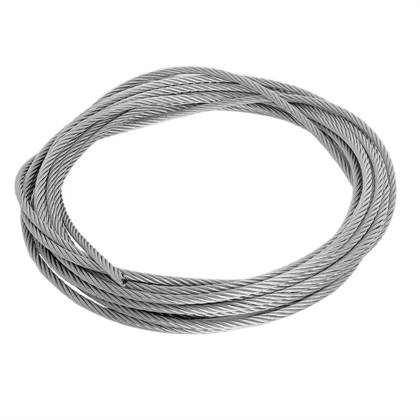 Cable Acero, Cable de Acero Cuerda de alambre Flexible recubierta de PVC de acero de 10/50/100 metros, tendedero de acero inoxidable transparente suave, diámetro 0,8/1/2/3/4/5/6/8mm(100 Meter,Diameter